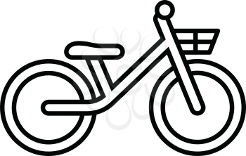 Simple thin line bike icon vector