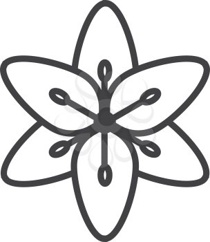 Simple thin line petals icon vector