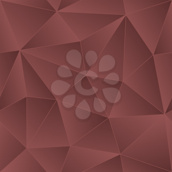 Low Poly Marsala Color Seamless Vector Background.