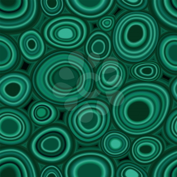 Dark green Malachite tileable pattern. Abstract vector seamless background.