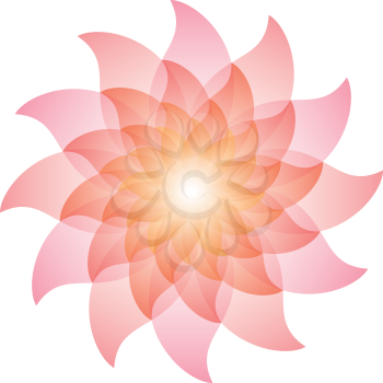 Beautiful Pink Lotus Flower Icon. Vector EPS10.