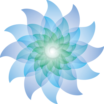 Beautiful Blue Lotus Flower Icon. Vector EPS10.