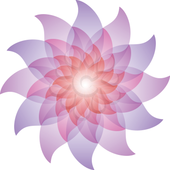 Beautiful Purple Lotus Flower Icon. Vector EPS10.
