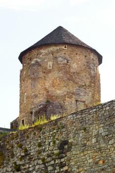 Historic tower at the Old Fortress in Kamianets-Podilskyi, Ukraine