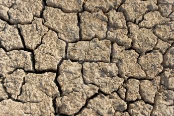 Abstract background with arid and dried cracked soil