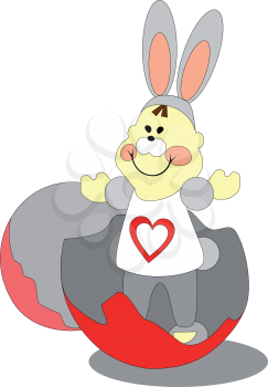 Royalty Free Clipart Image of a Holiday Bunny