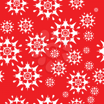 Vector. Seamless ornament snowflake  in color 491
