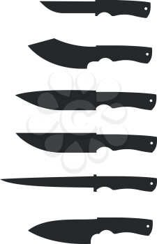 Vector. Knife tool black 01