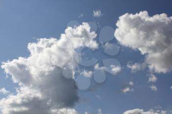 White clouds in blue sky 8156