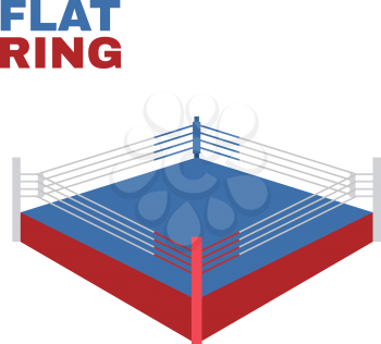 Boxing Ring Isolated on white. Vector illustration
