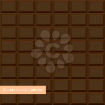 Brown Chocolate Bar Seamless Pattern. Vector illustration