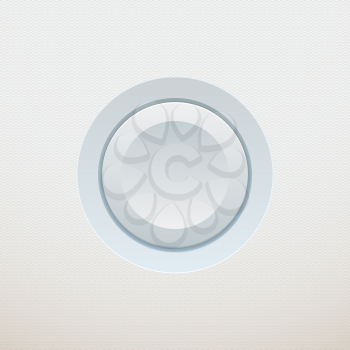 White button on a bright background. Vector illustration