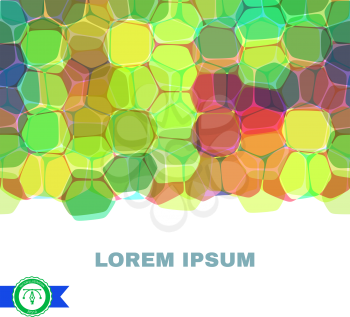 Abstract Colorful Roundish Honeycomb Background. Vector illustration