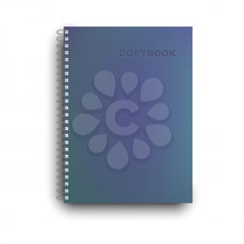 Copybook isolated on white background. Vector illustration