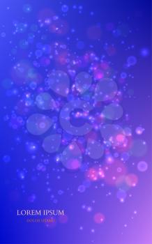 Abstract Colorful Background with Magic Particles. Vector illustration