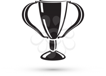 Trophy cup silhouette. Vector illustration