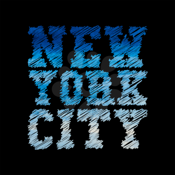 Vintage new york typography t-shirt graphics vector illustration