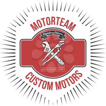 Motorteam Custom motors T-shirt graphic Vector illustration