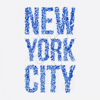 new york typography, t-shirt graphics, vector illustration