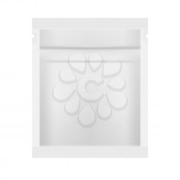 White Blank Foil Packaging Template Vector Illustration
