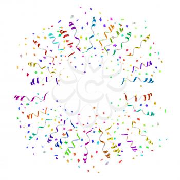 confetti blast in different directions vector illustration