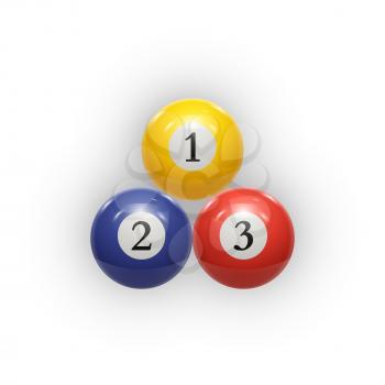 Billiard balls on table. Eps 10. vector illustration