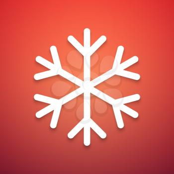 Abstract Snowflake Icon on Colorful Background Vector illustration