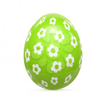 Easter Egg witnh Pattern Isolated on White Vector illustration