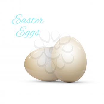 Easter Egg witnh Pattern Isolated on White Vector illustration