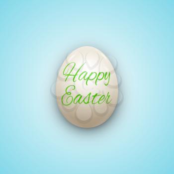 Easter Egg witnh Text Isolated on White Vector illustration