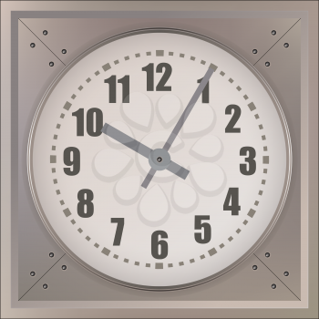 Wall Clock isolated on white background. Vector Illustration