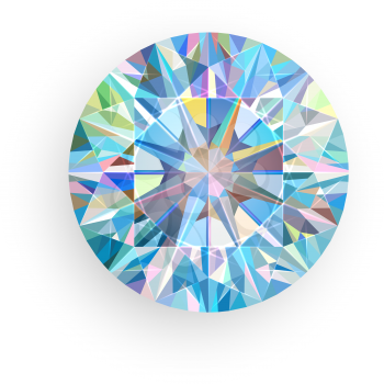 Diamond isolated on white background. Vector illustration