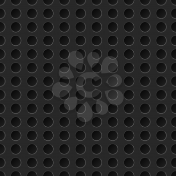 Seamless texture metal surface dotted octagon perforated background, vector, 10eps
