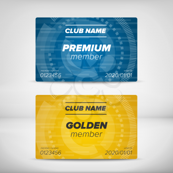 Multipurpose Premium and Golden member card template