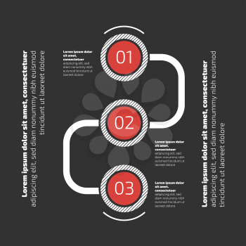 Vector Infographic design for presentation template on black background