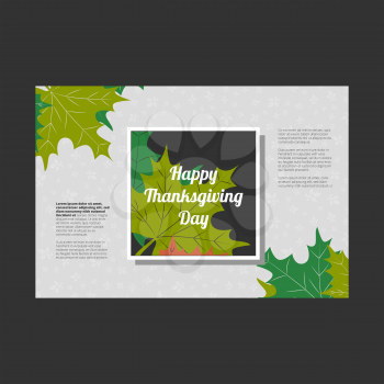 Thanksgiving day banner design with black background