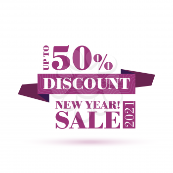 New year 2021. Promotion vector sale banner