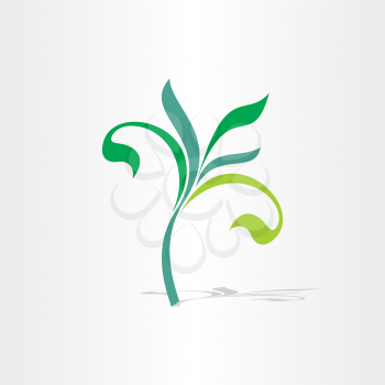 green eco tree floral plant icon design
