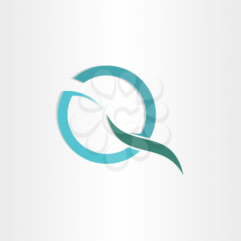 stylized letter q business symbol design