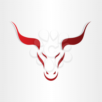 stylized symbol red bull icon design horoscope danger background animal warning power