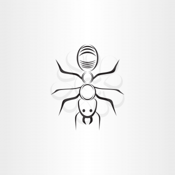 stylized vector ant symbol design element