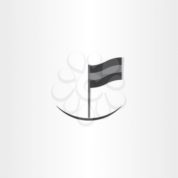 abstract black flag icon design