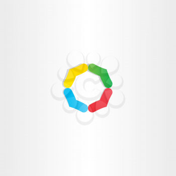 abstract circle colorful logo branding icon design