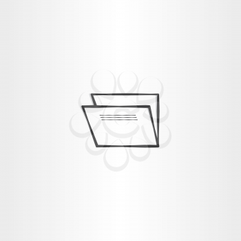 accounting folder black vector icon symbol