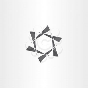black star hexagon abstract business icon design