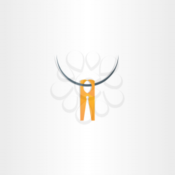 clothespin icon vector symbol design