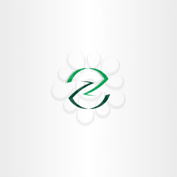 green letter z icon logotype element design symbol
