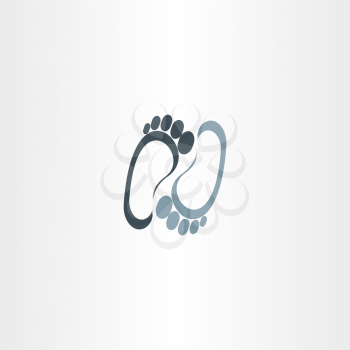 human foot vector logotype icon sign