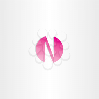 magenta letter n logotype design element