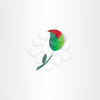 unfolding rose vector symbol design
